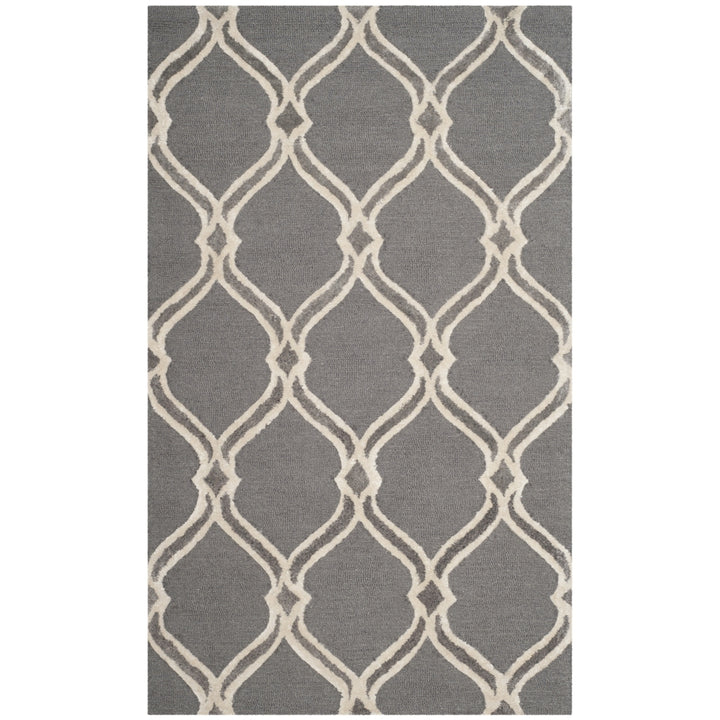 SAFAVIEH Manchester MNH540A Dark Grey / Ivory Rug Image 2