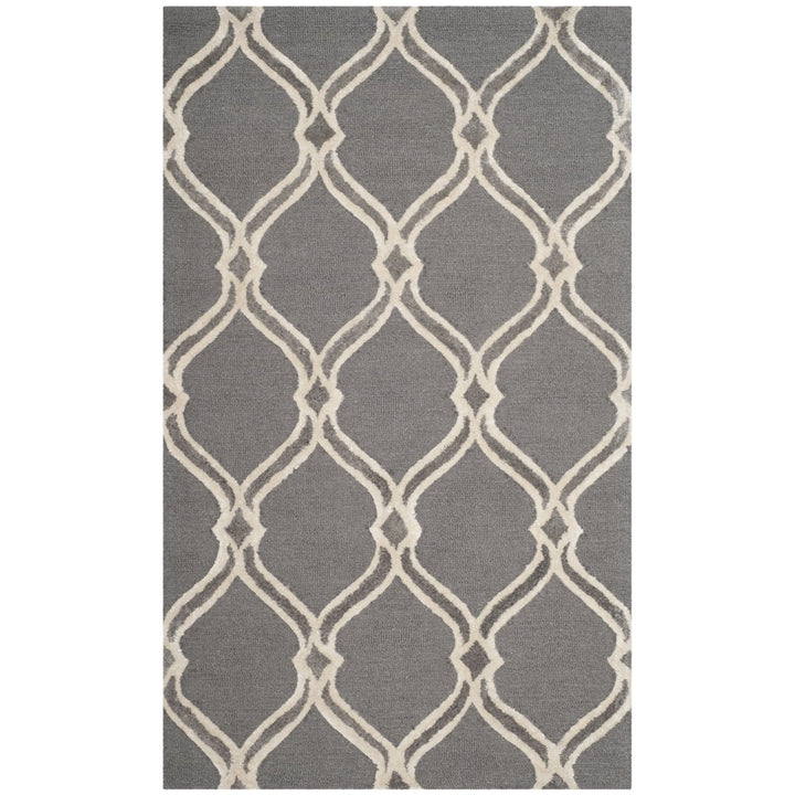 SAFAVIEH Manchester MNH540A Dark Grey / Ivory Rug Image 1