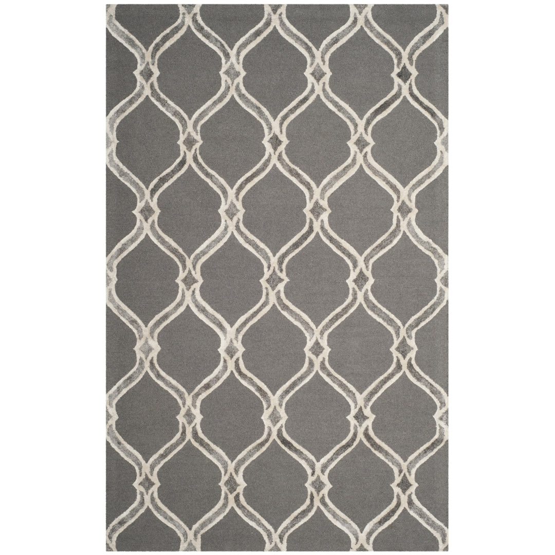 SAFAVIEH Manchester MNH540A Dark Grey / Ivory Rug Image 4