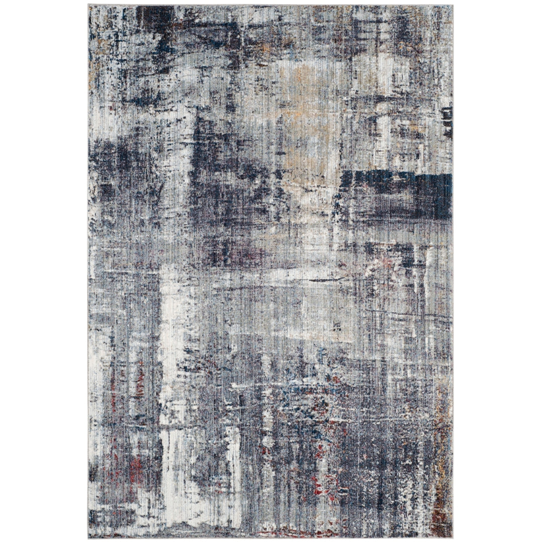 SAFAVIEH Monray Collection MNY615C Charcoal / Ivory Rug Image 1