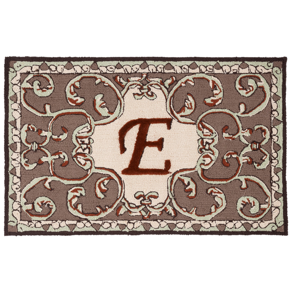 SAFAVIEH Monogram Collection MON214E Mocha Rug Image 2