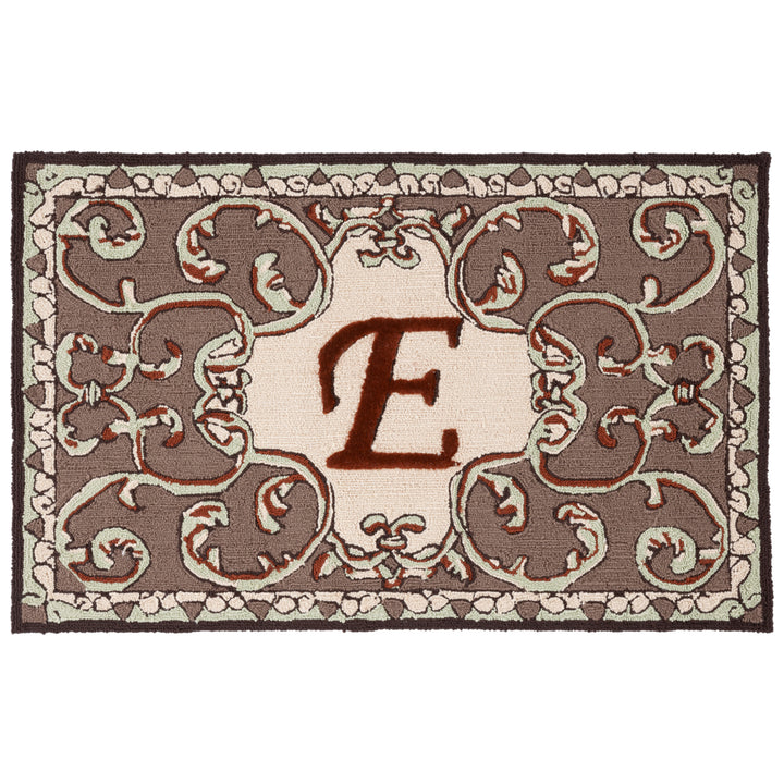 SAFAVIEH Monogram Collection MON214E Mocha Rug Image 2