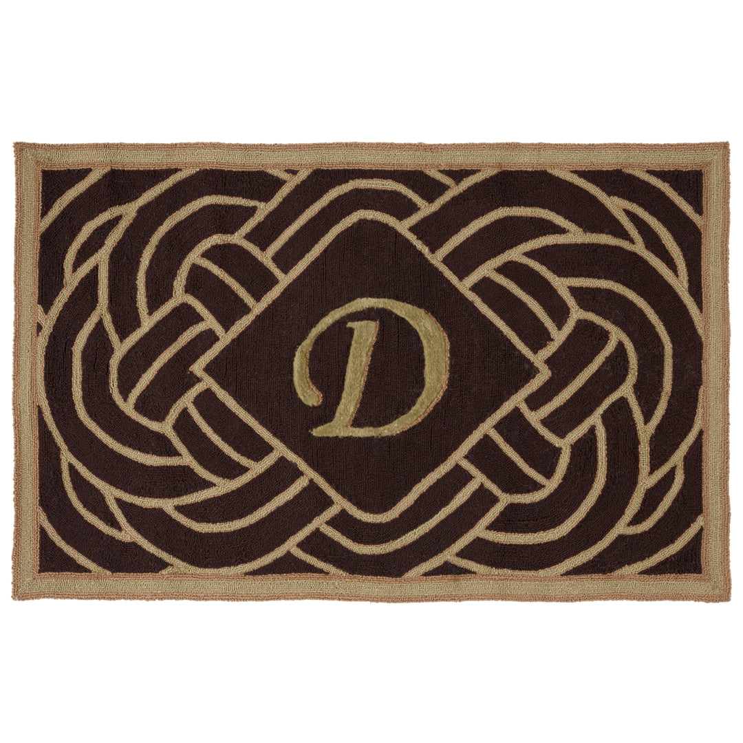 SAFAVIEH Monogram Collection MON215D Chocolate Rug Image 1