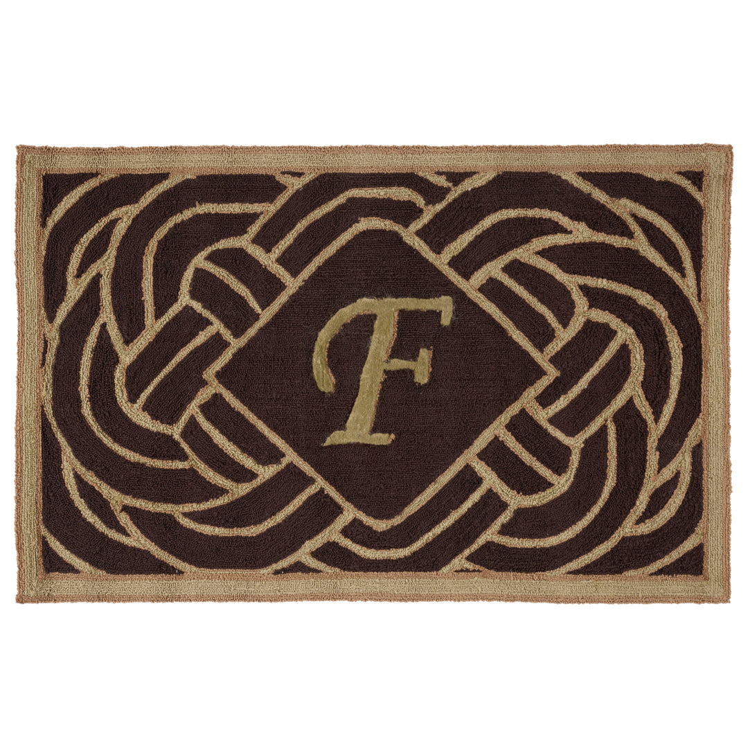 SAFAVIEH Monogram Collection MON215F Chocolate Rug Image 2