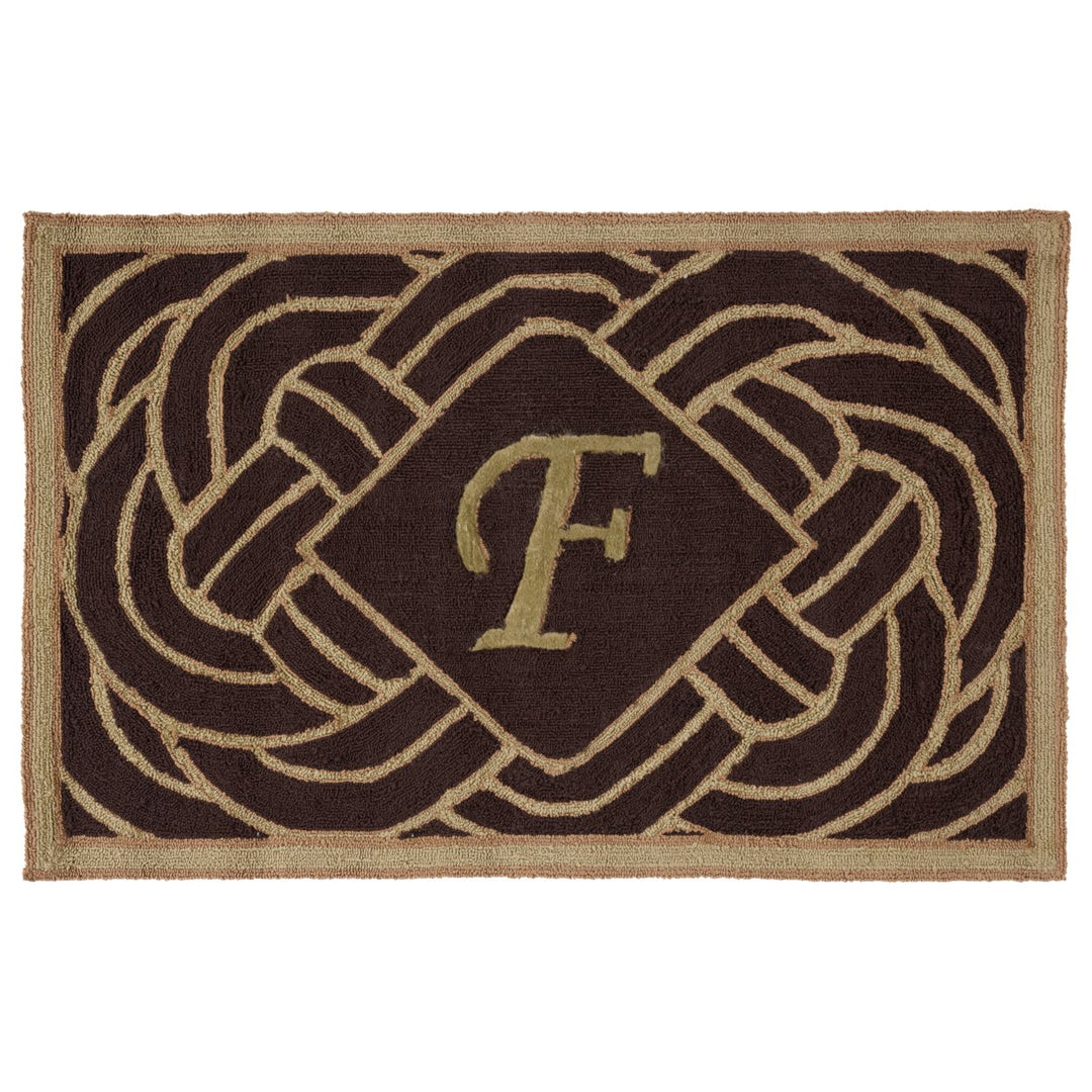 SAFAVIEH Monogram Collection MON215F Chocolate Rug Image 1