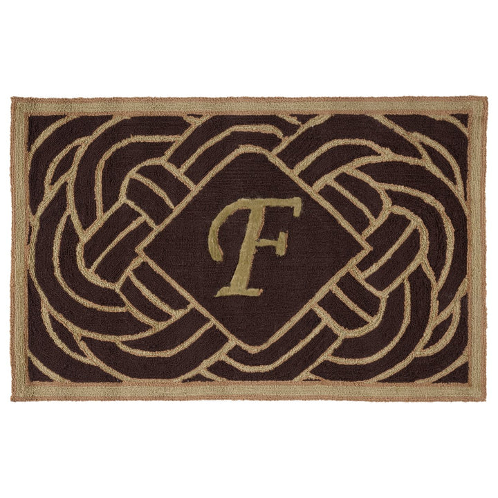 SAFAVIEH Monogram Collection MON215F Chocolate Rug Image 1