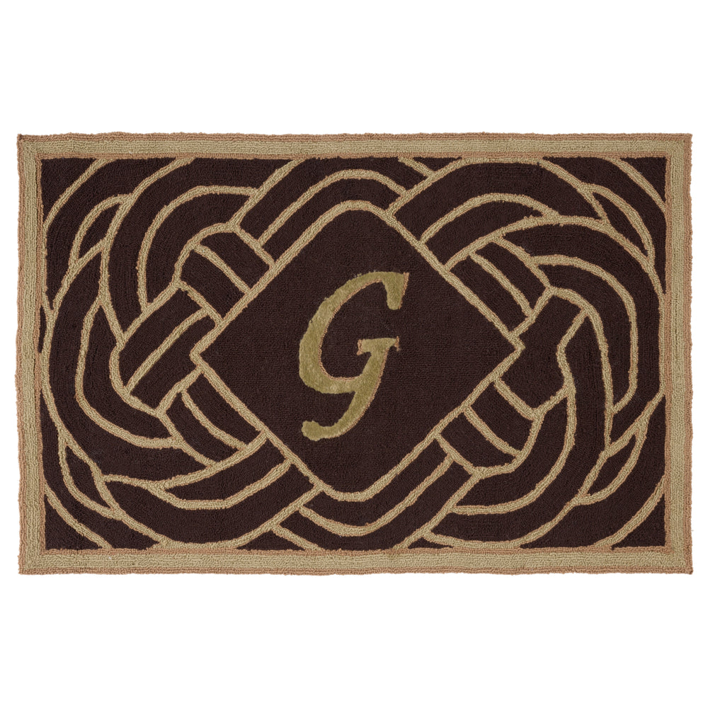 SAFAVIEH Monogram Collection MON215G Chocolate Rug Image 2