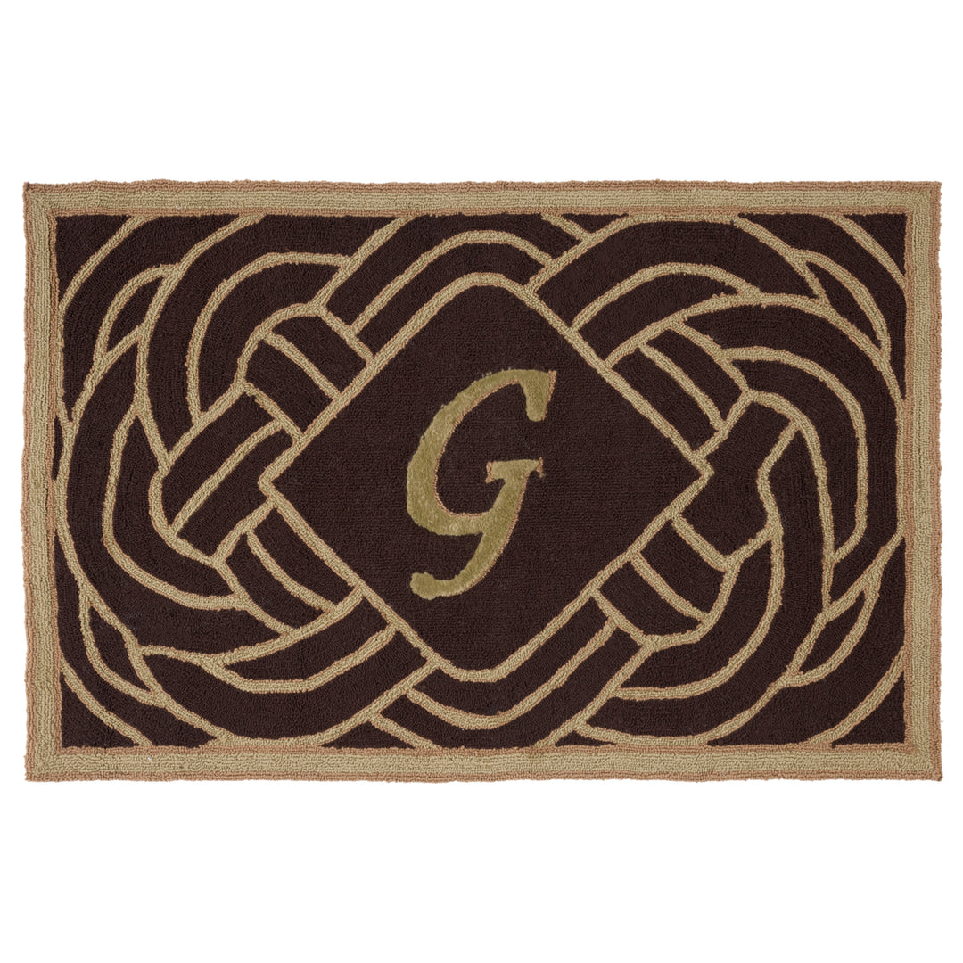 SAFAVIEH Monogram Collection MON215G Chocolate Rug Image 2