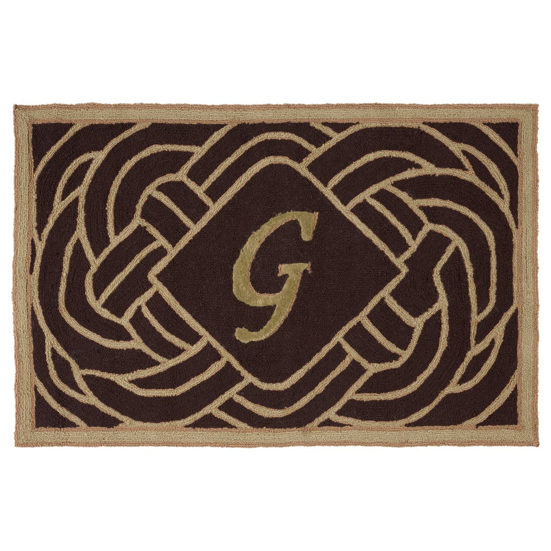 SAFAVIEH Monogram Collection MON215G Chocolate Rug Image 1