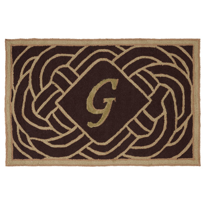 SAFAVIEH Monogram Collection MON215G Chocolate Rug Image 1