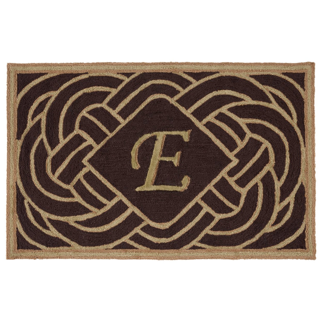 SAFAVIEH Monogram Collection MON215E Chocolate Rug Image 1