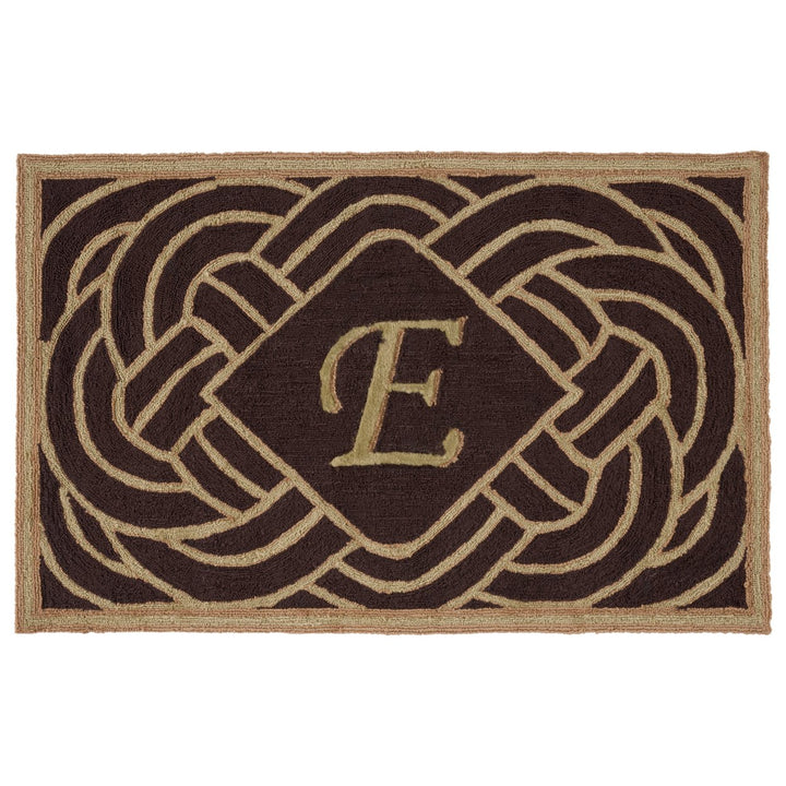 SAFAVIEH Monogram Collection MON215E Chocolate Rug Image 1