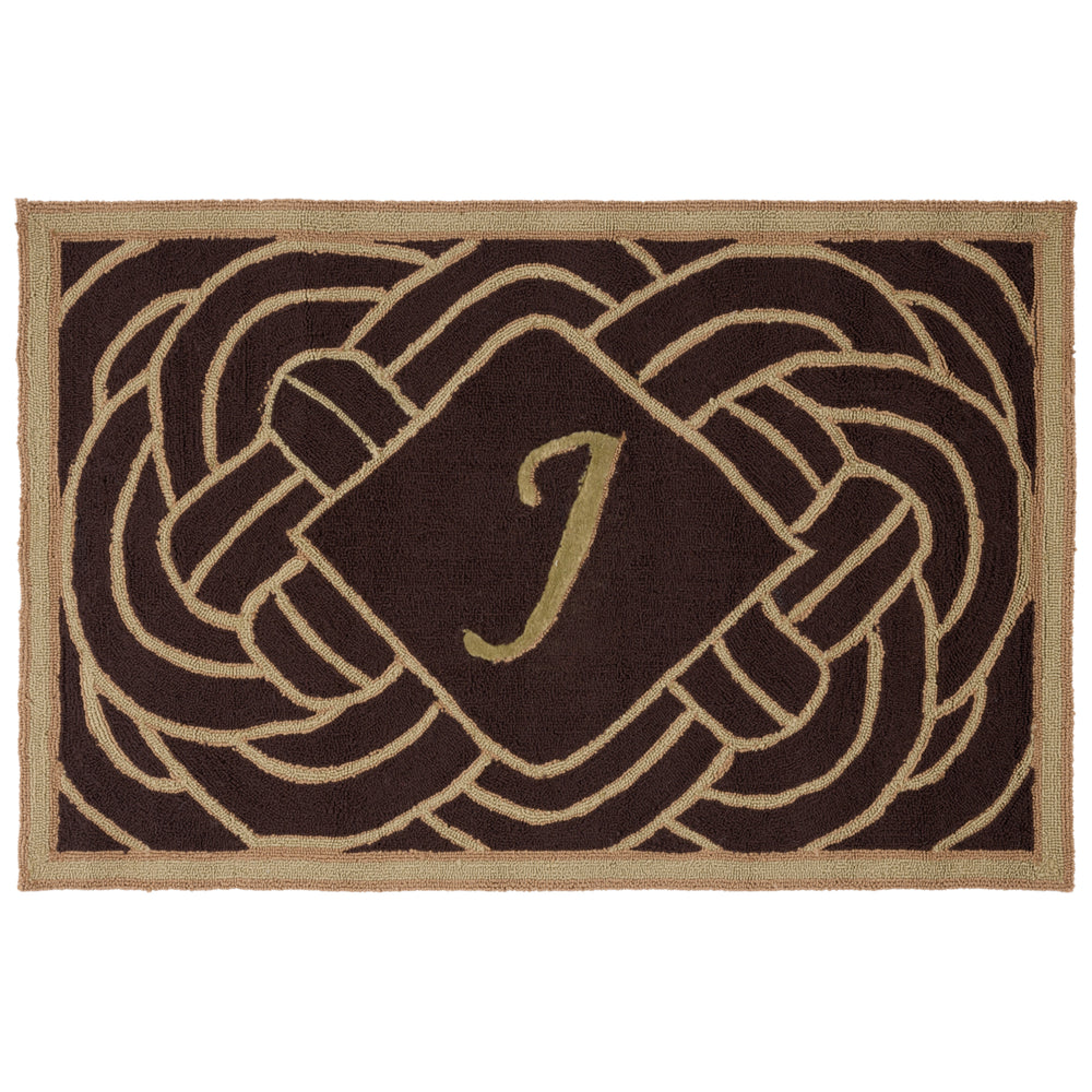 SAFAVIEH Monogram Collection MON215J Chocolate Rug Image 2