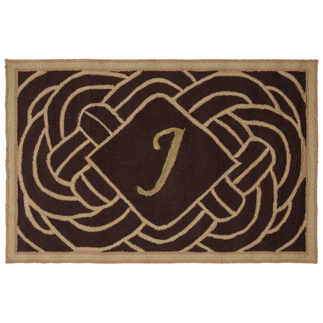 SAFAVIEH Monogram Collection MON215J Chocolate Rug Image 2