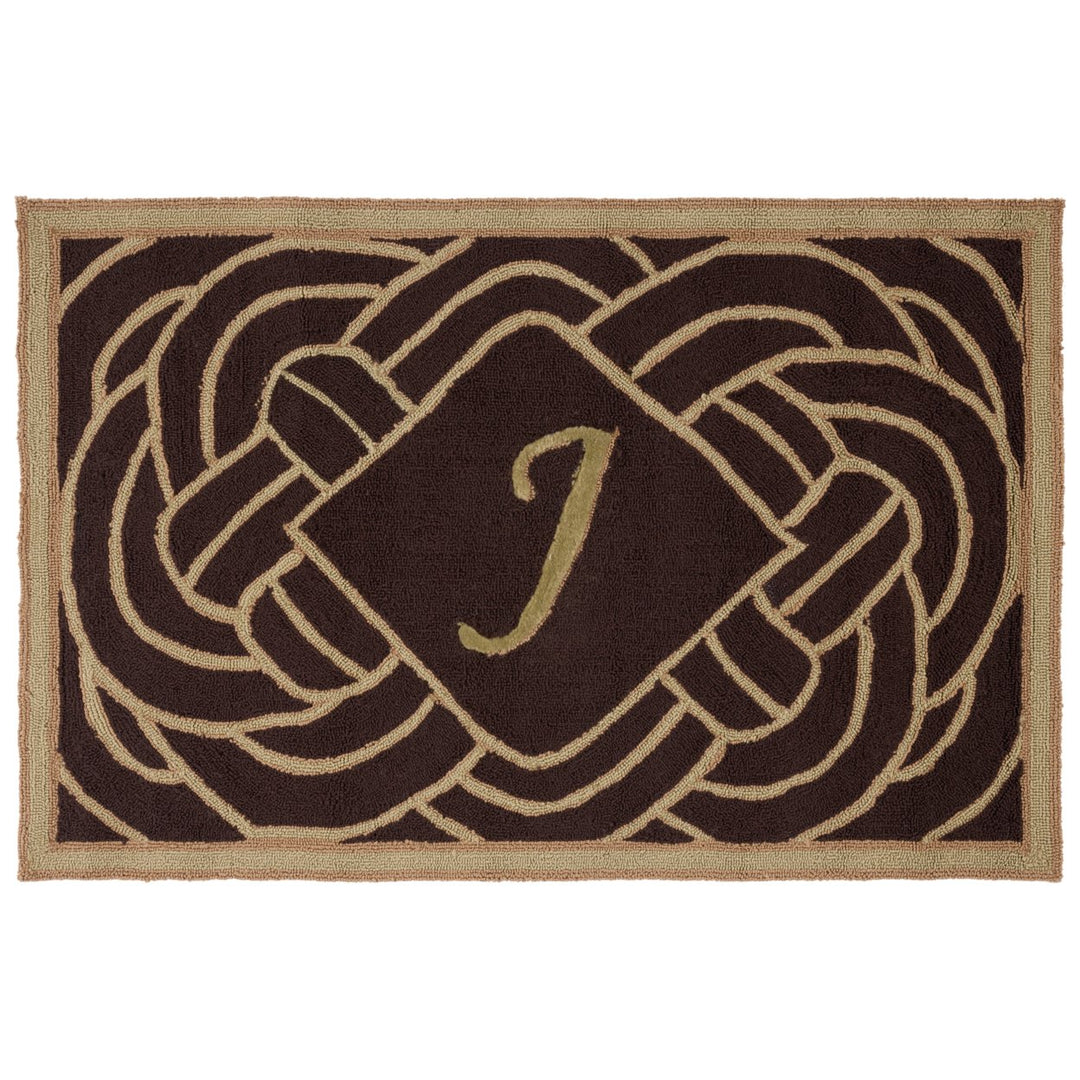 SAFAVIEH Monogram Collection MON215J Chocolate Rug Image 1