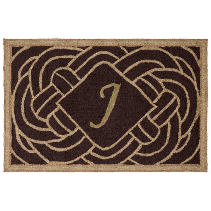 SAFAVIEH Monogram Collection MON215J Chocolate Rug Image 1