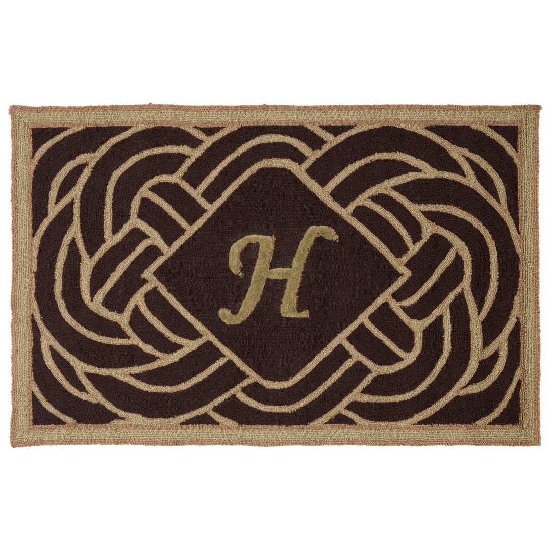 SAFAVIEH Monogram Collection MON215H Chocolate Rug Image 1