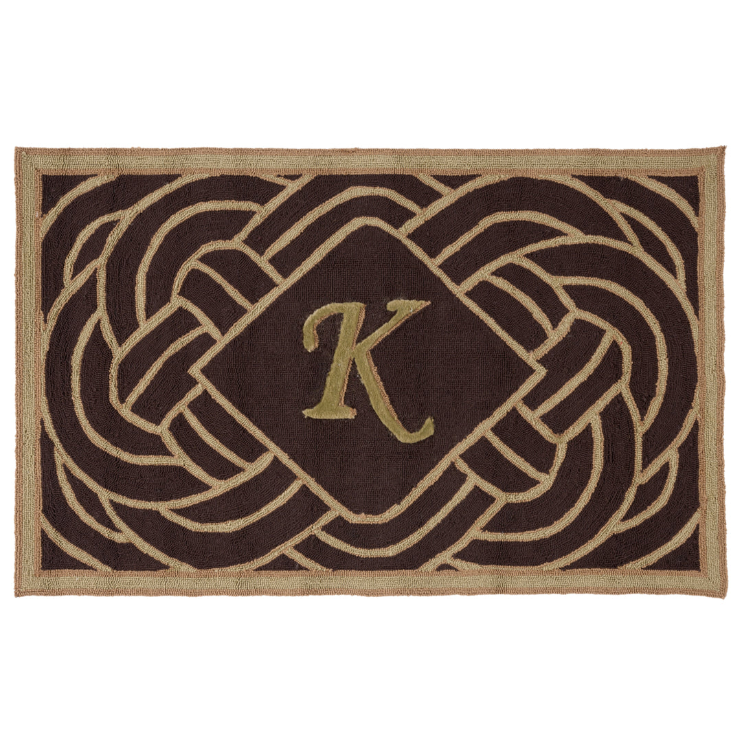 SAFAVIEH Monogram Collection MON215K Chocolate Rug Image 2