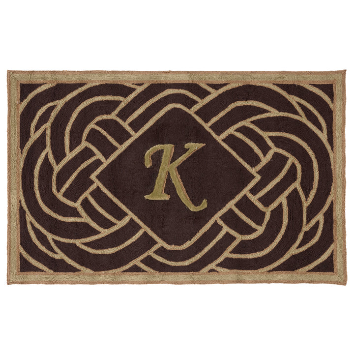 SAFAVIEH Monogram Collection MON215K Chocolate Rug Image 2