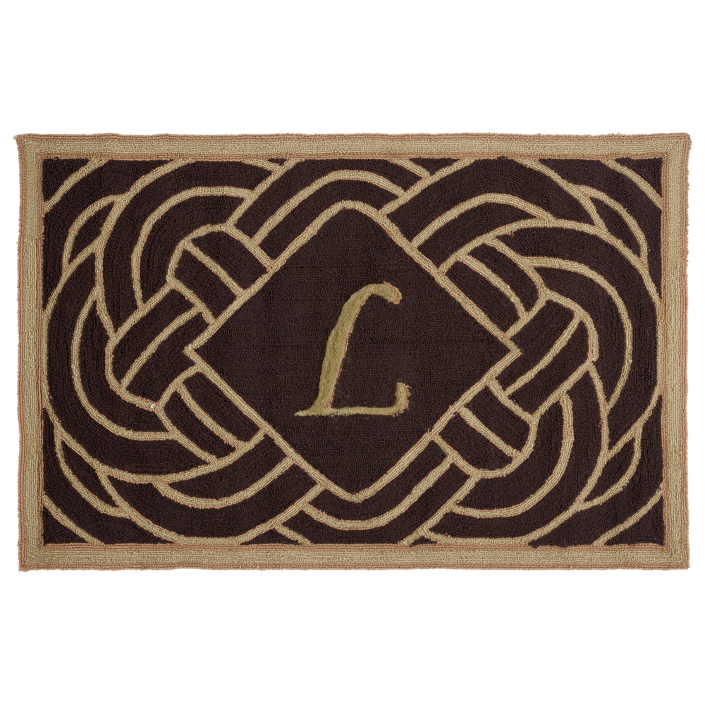 SAFAVIEH Monogram Collection MON215L Chocolate Rug Image 2