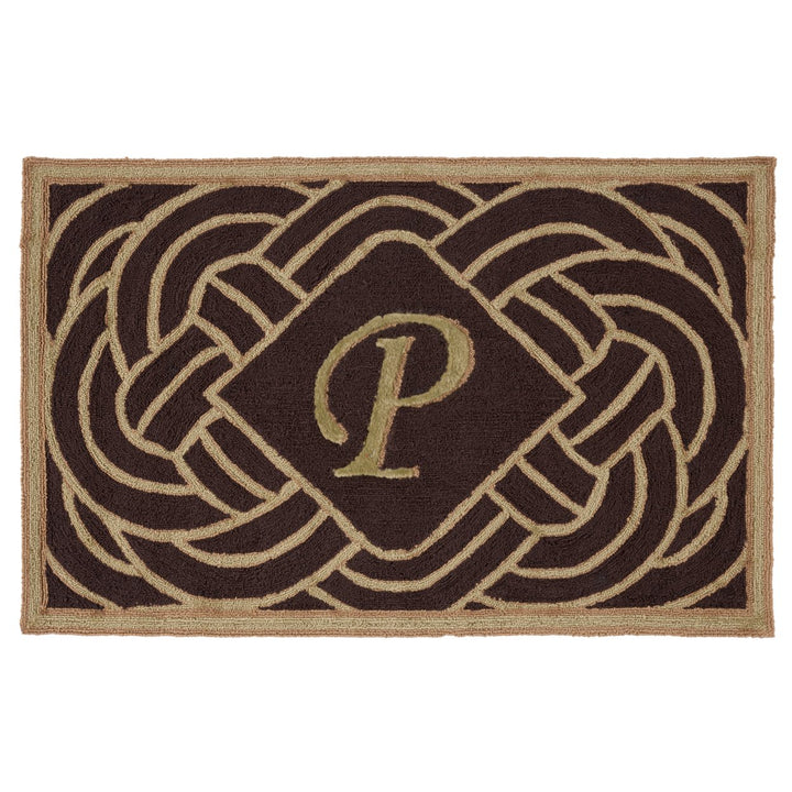 SAFAVIEH Monogram Collection MON215P Chocolate Rug Image 1