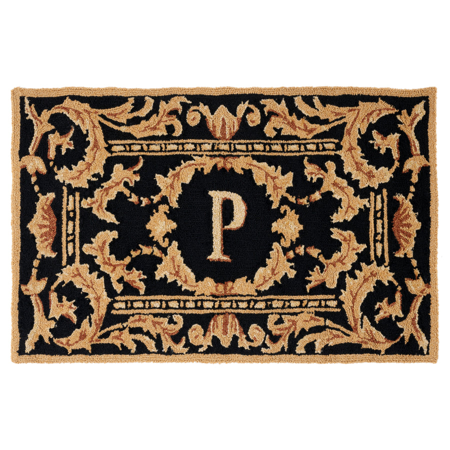 SAFAVIEH Monogram Collection MON219P Hand-hooked Black Rug Image 1