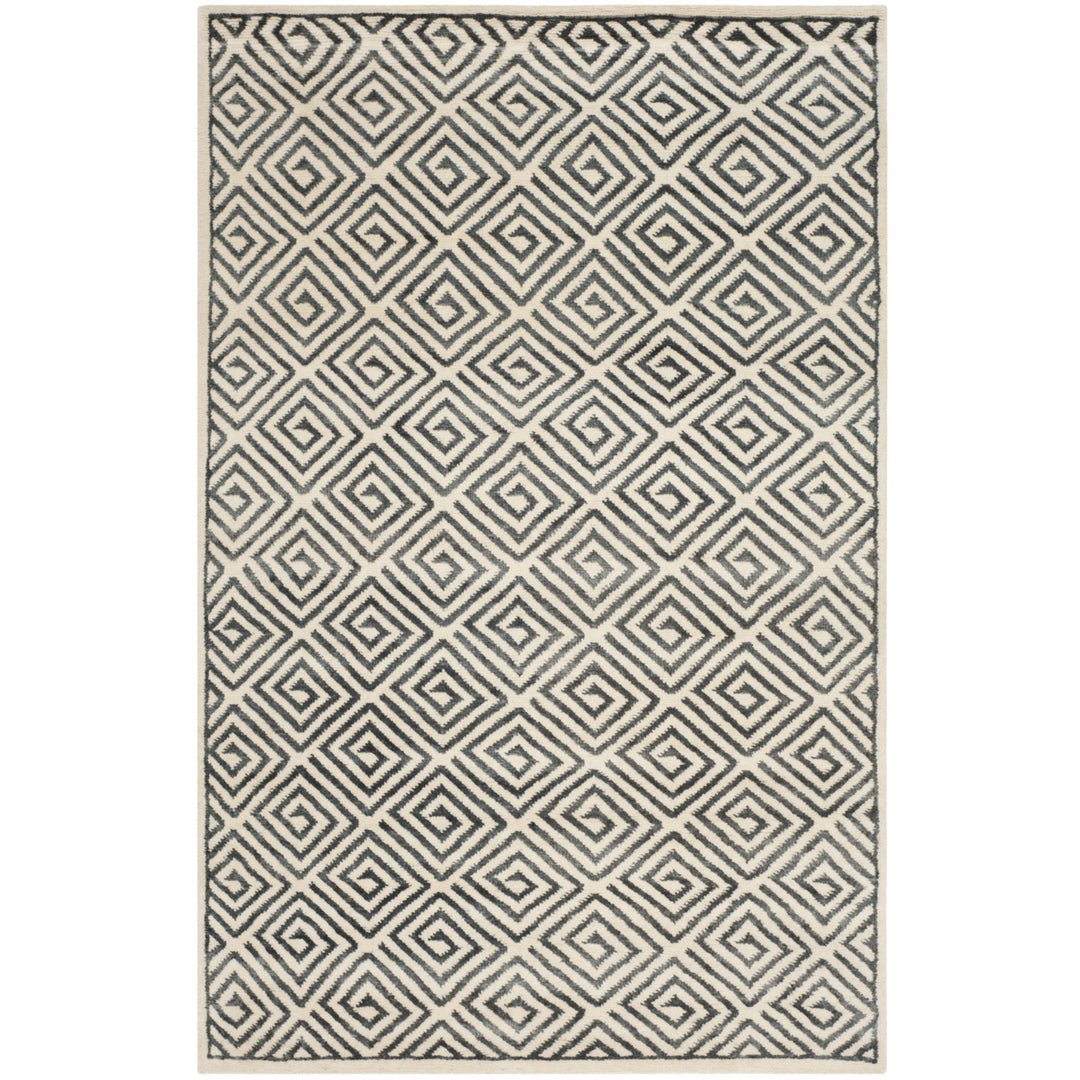 SAFAVIEH Mosaic MOS161A Hand-knotted Ivory / Grey Rug Image 1