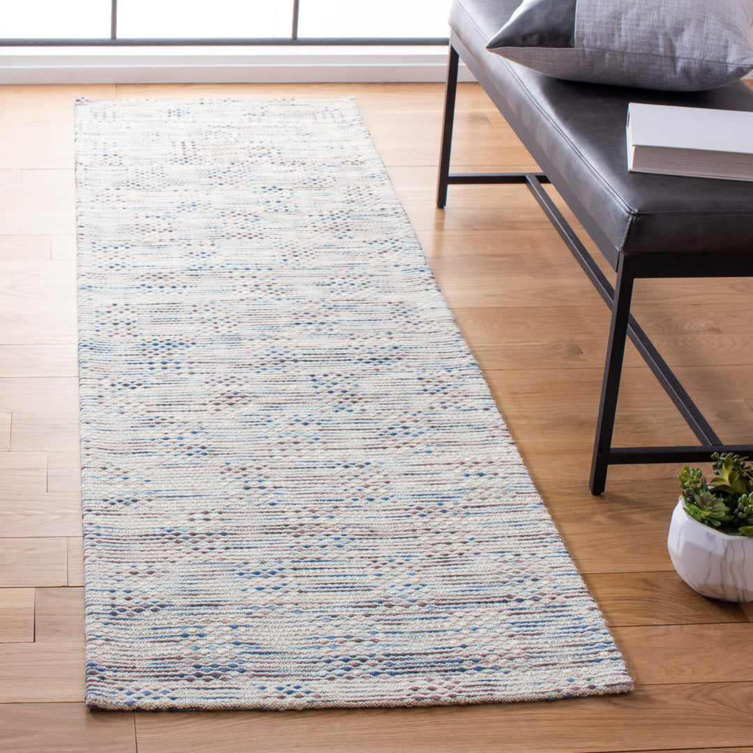 SAFAVIEH Marbella MRB157M Handwoven Blue / Beige Rug Image 2