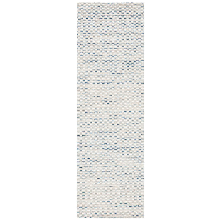 SAFAVIEH Marbella MRB158N Handwoven White / Navy Rug Image 1