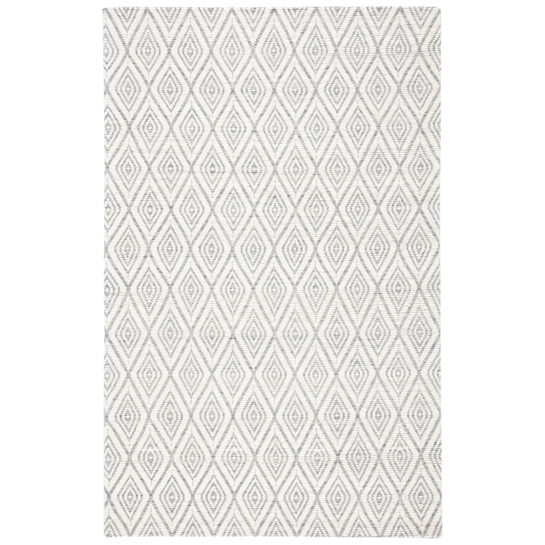 SAFAVIEH Marbella MRB308F Handwoven Grey / Ivory Rug Image 10