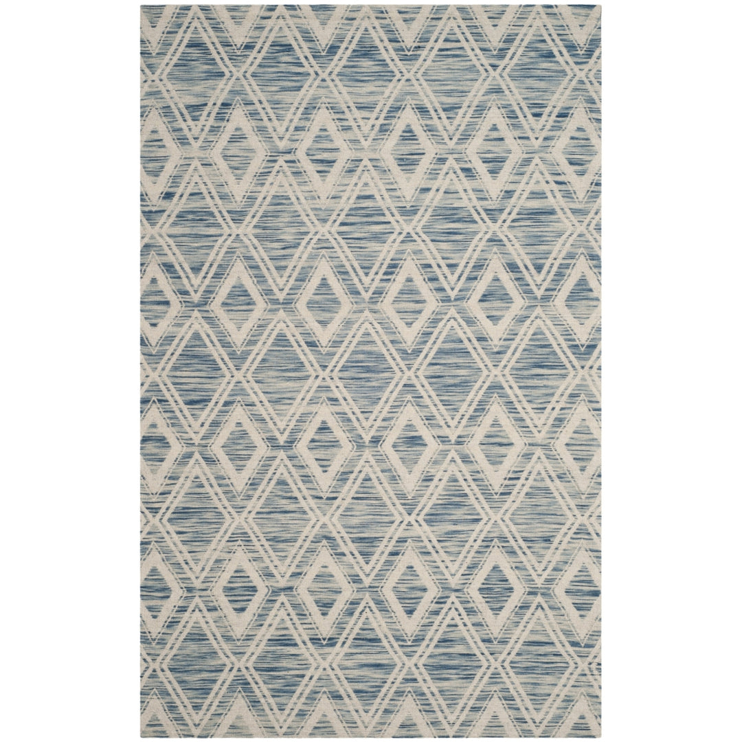 SAFAVIEH Marbella MRB312D Handmade Dark Blue / Ivory Rug Image 10