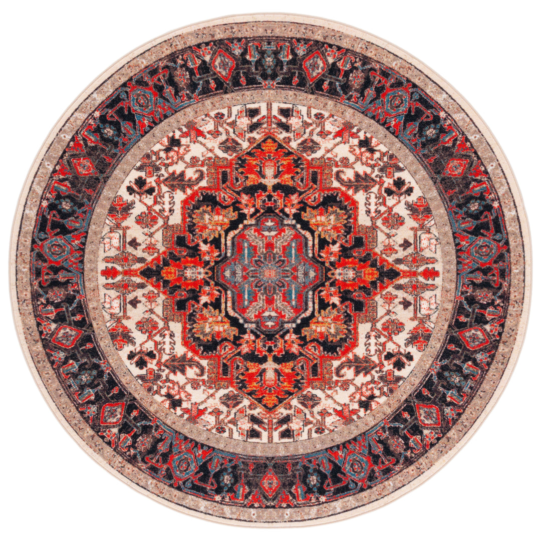 SAFAVIEH Journey Collection JNY107A Ivory / Red Rug Image 4