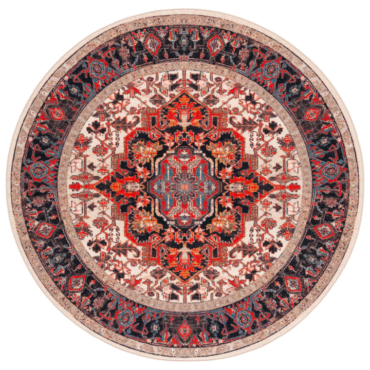 SAFAVIEH Journey Collection JNY107A Ivory / Red Rug Image 4