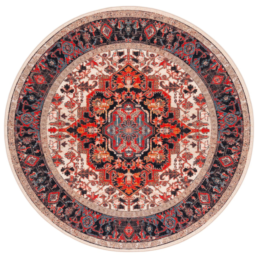 SAFAVIEH Journey Collection JNY107A Ivory / Red Rug Image 1