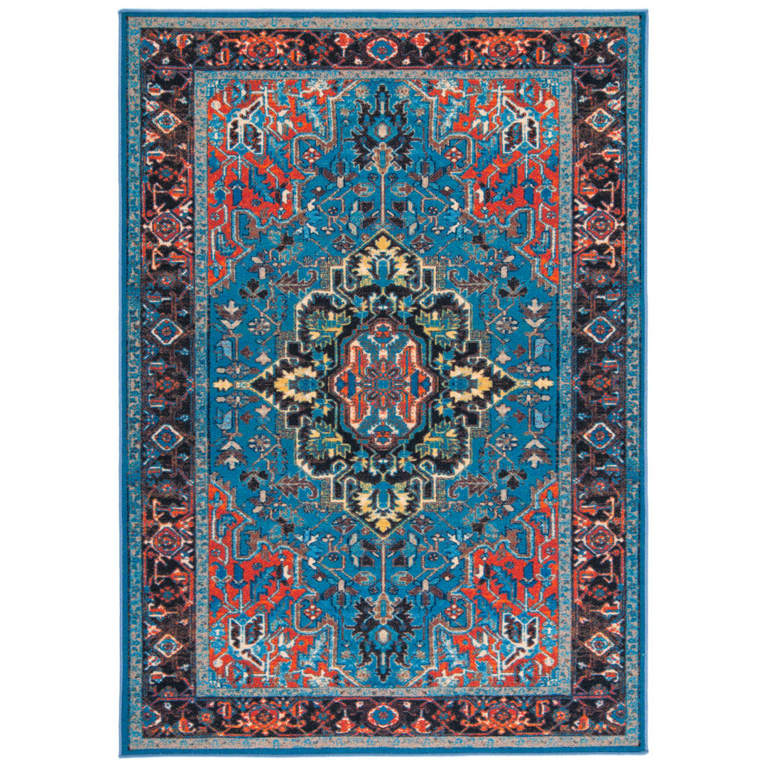 SAFAVIEH Journey Collection JNY107M Blue / Red Rug Image 1