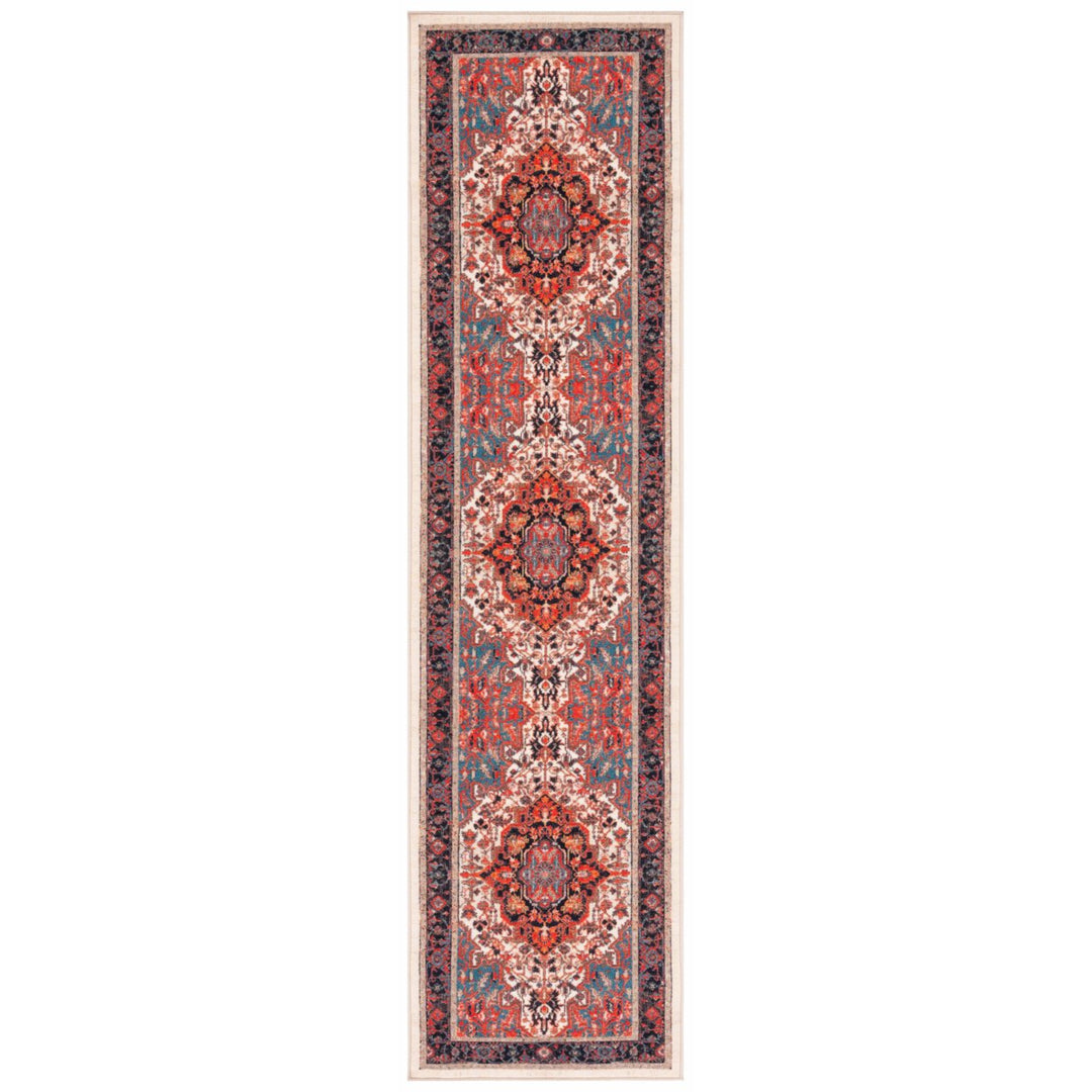 SAFAVIEH Journey Collection JNY107A Ivory / Red Rug Image 1