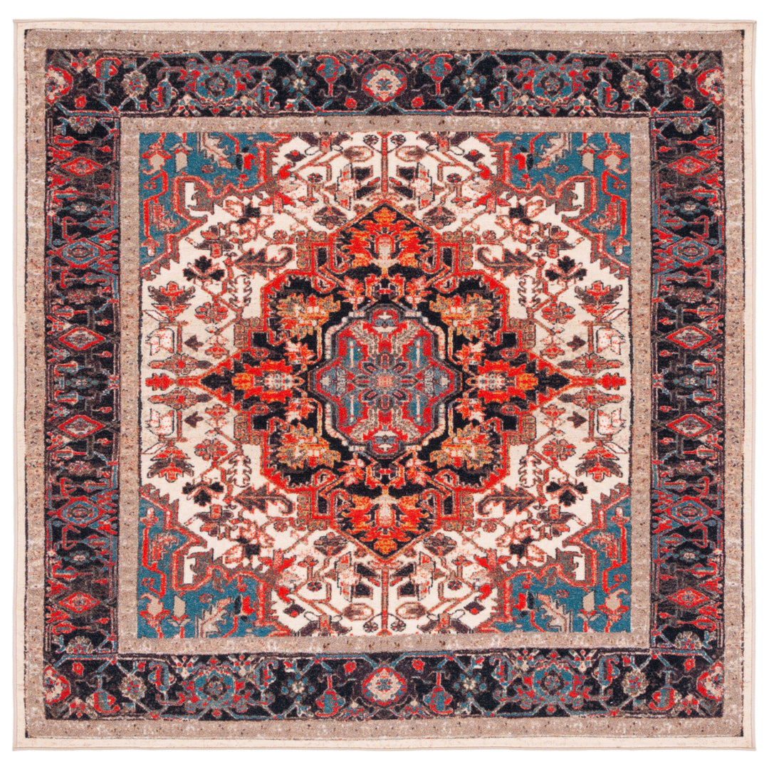 SAFAVIEH Journey Collection JNY107A Ivory / Red Rug Image 6