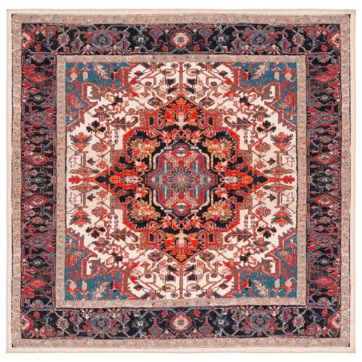 SAFAVIEH Journey Collection JNY107A Ivory / Red Rug Image 1