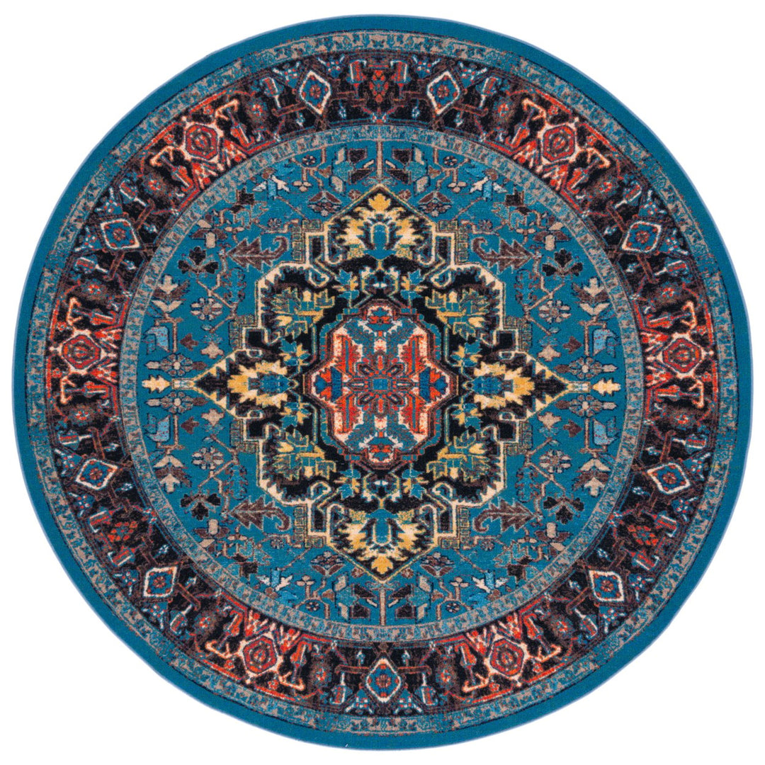 SAFAVIEH Journey Collection JNY107M Blue / Red Rug Image 3