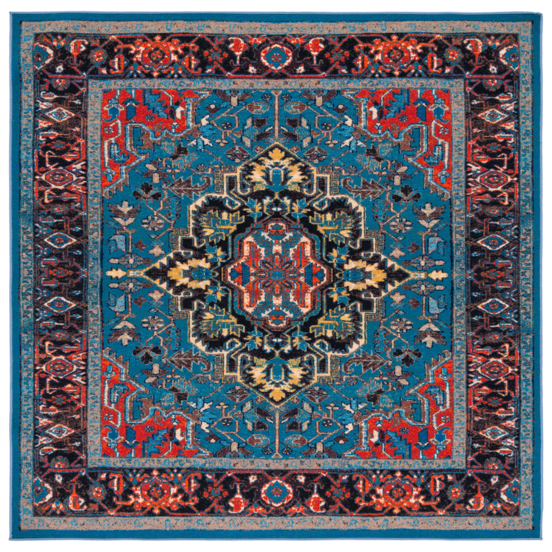 SAFAVIEH Journey Collection JNY107M Blue / Red Rug Image 4