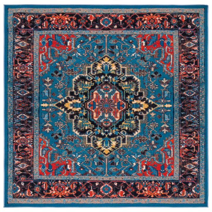 SAFAVIEH Journey Collection JNY107M Blue / Red Rug Image 4