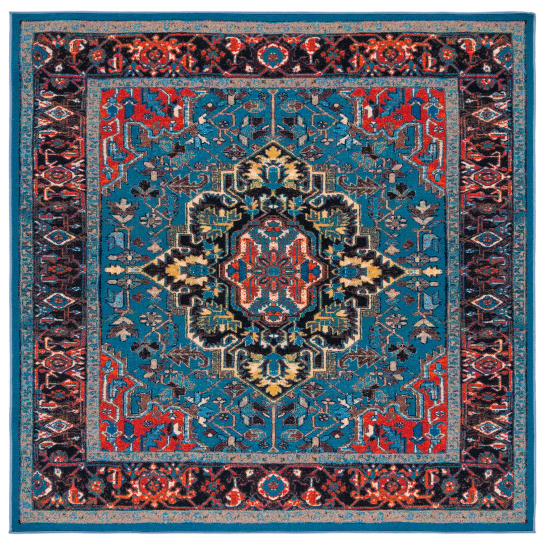 SAFAVIEH Journey Collection JNY107M Blue / Red Rug Image 1