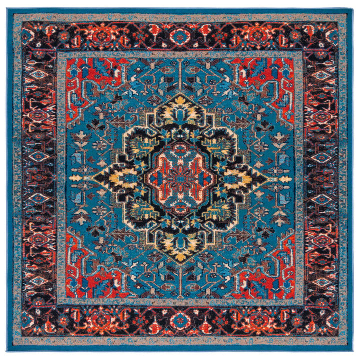 SAFAVIEH Journey Collection JNY107M Blue / Red Rug Image 1