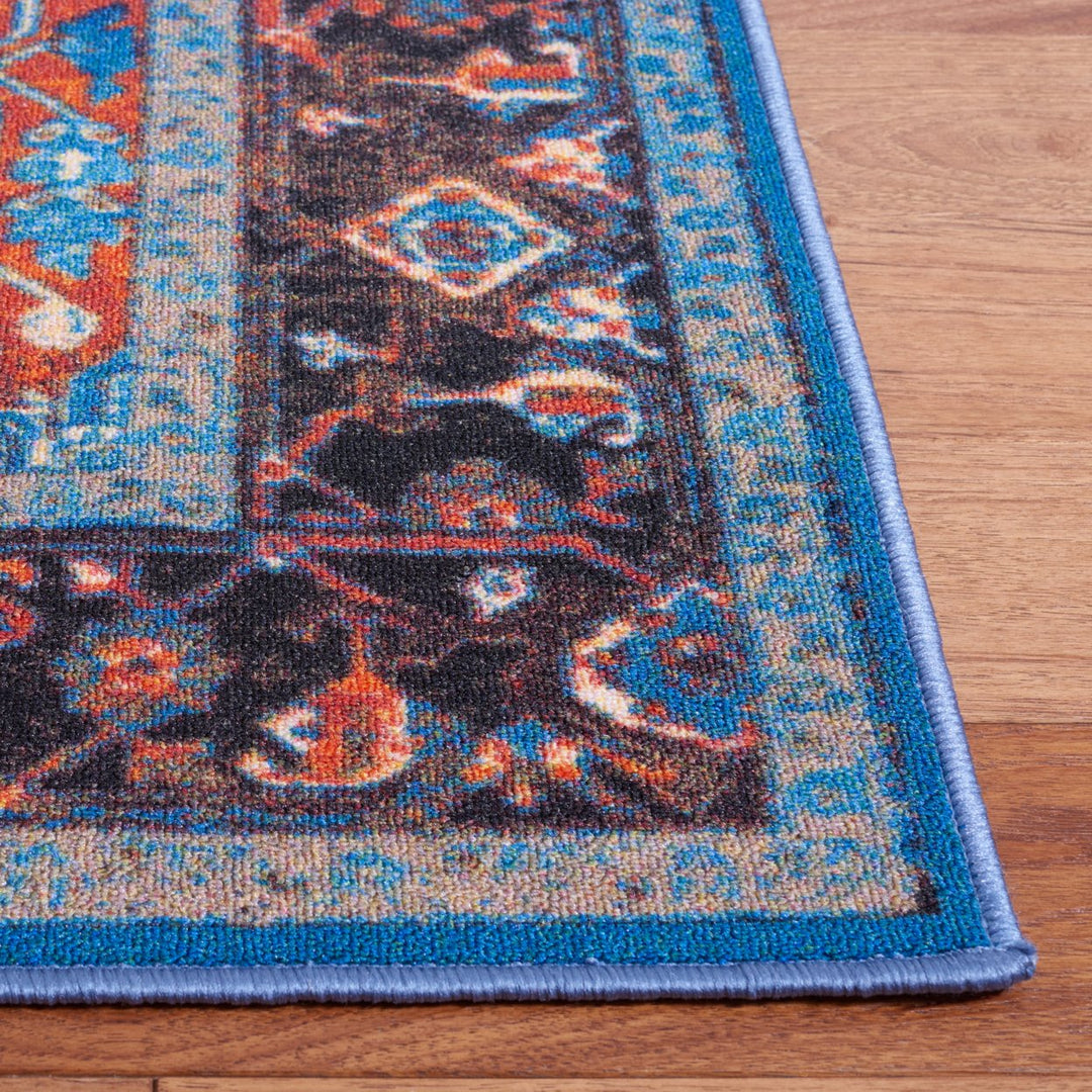 SAFAVIEH Journey Collection JNY107M Blue / Red Rug Image 5