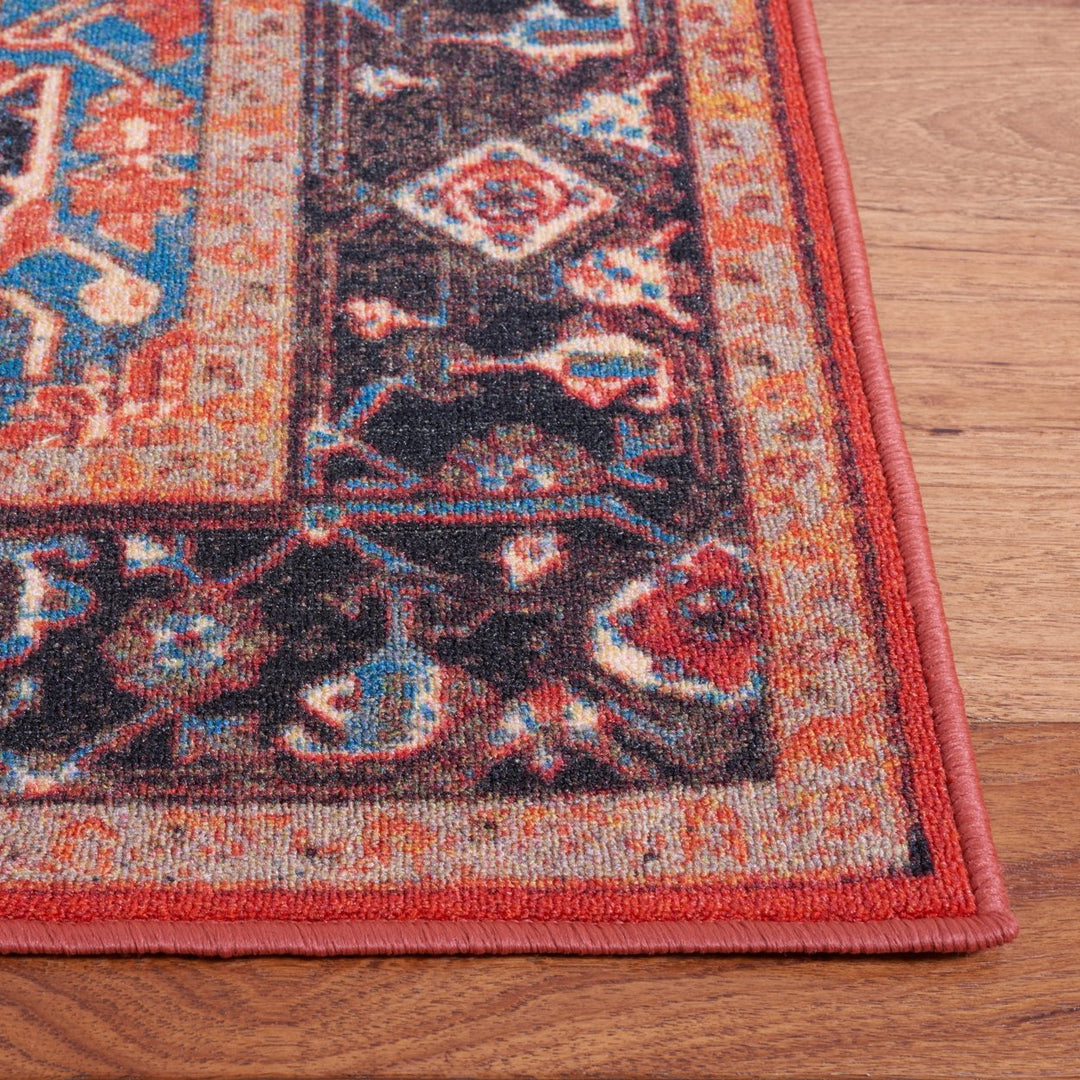 SAFAVIEH Journey Collection JNY107Q Red / Blue Rug Image 2