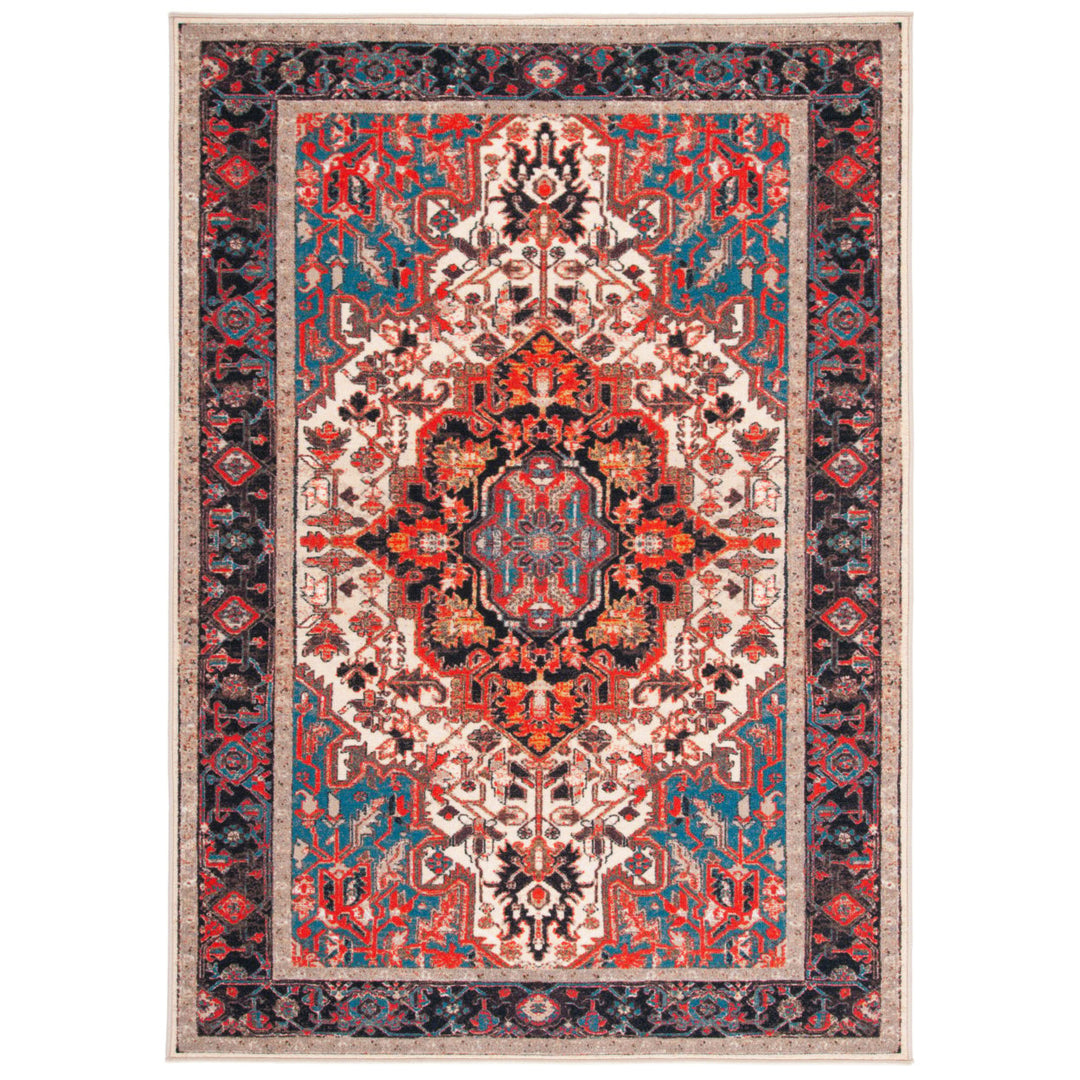 SAFAVIEH Journey Collection JNY107A Ivory / Red Rug Image 1