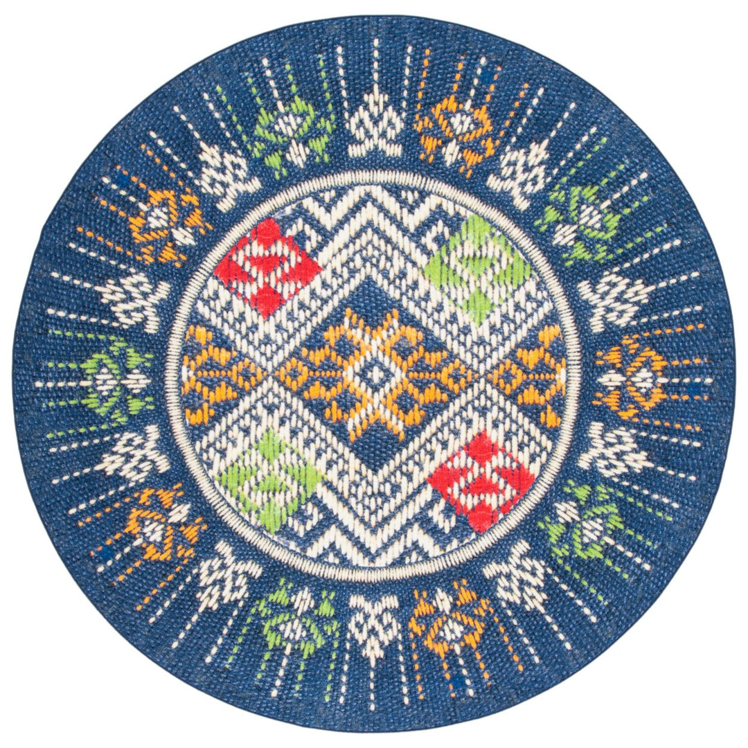 SAFAVIEH Journey Collection JNY167M Blue / Ivory Rug Image 1