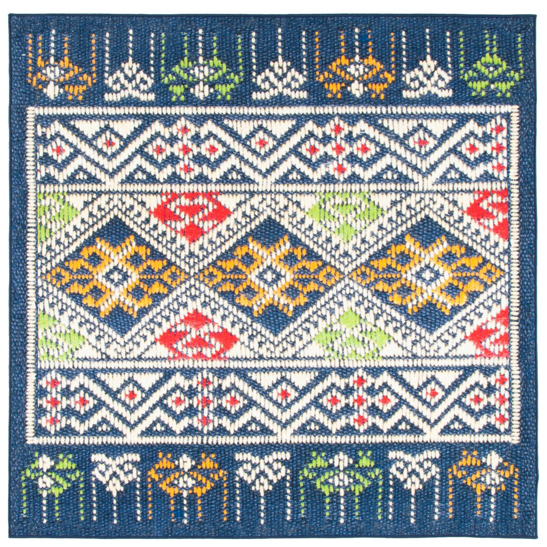 SAFAVIEH Journey Collection JNY167M Blue / Ivory Rug Image 1