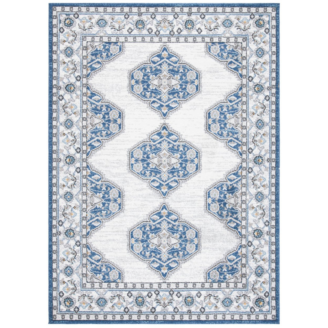 SAFAVIEH Liberty Collection LIB753N Dark Blue / Ivory Rug Image 1