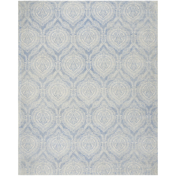 SAFAVIEH Marbella MRB405M Handmade Blue / Ivory Rug Image 1